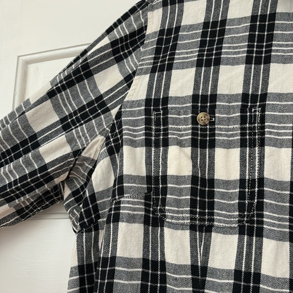 Duluth Trading Company Buffalo Check Black White Plaid Flannel Button Size XXL - Picture 6 of 9
